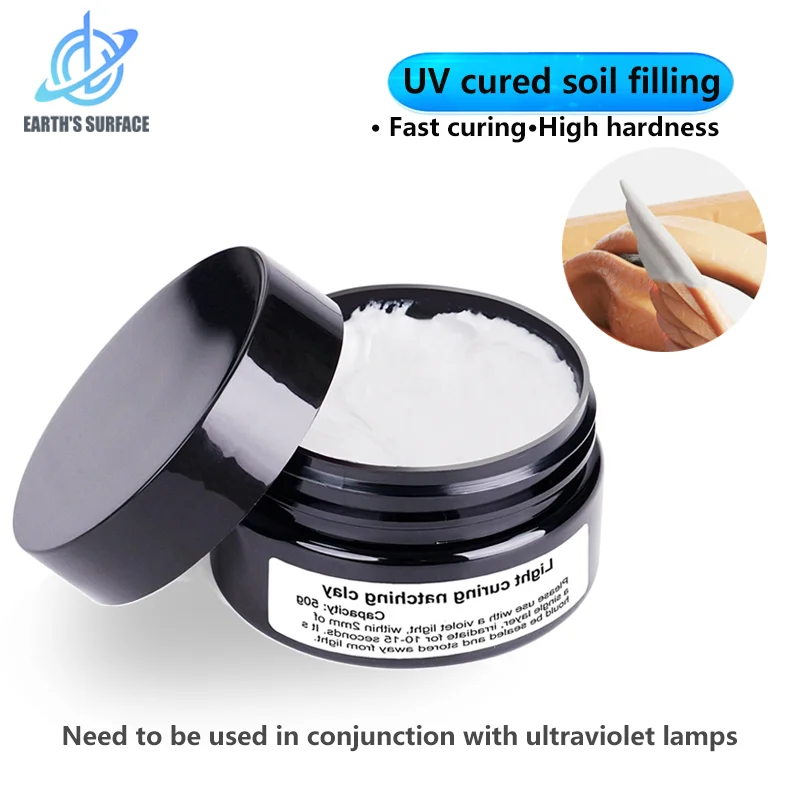 3D Printer UV Cured Soil Filling Clay Filling Fracture 3D Light Cure Putty Soil Filling Quick PasFor 3D Printing Model Repairing