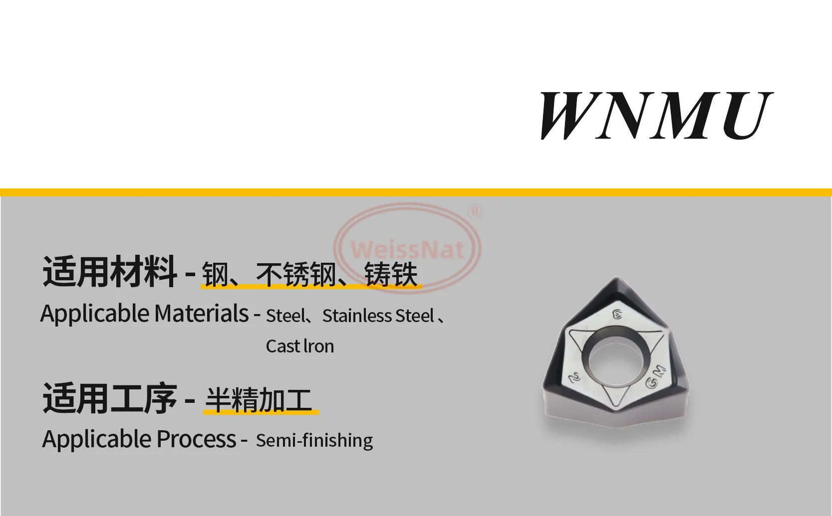 

Твердосплавные пластины WNMU060408R-M MH8125 и WNMU080608EN-GM MU8125 (серия WNMU)