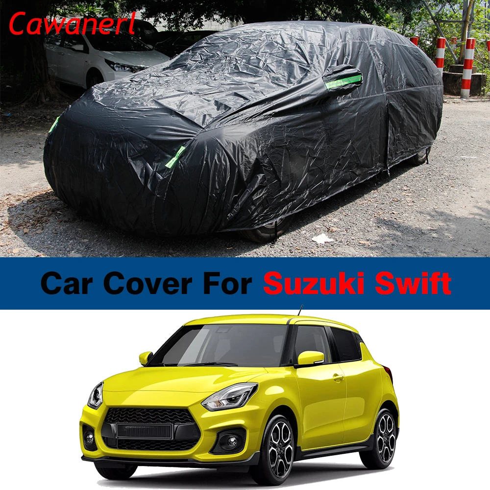 Waterproof Car Cover Outdoor Anti-UV Sun Shade Snow Rain Fog Resistant Cover For Suzuki Swift Hatchback Sedan 2000-2023