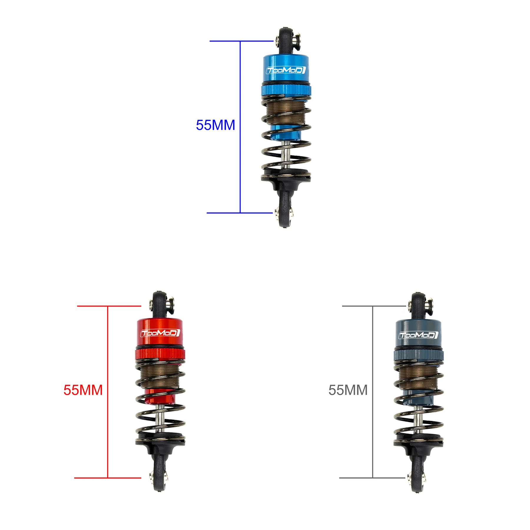 1/10 55MM RC Oil Filled Shock Absorbers Kit for Tamiya TT-01 TT-02 WR-02 M05 M06 TA05 1:10 On Road Car Upgrades Replace Parts
