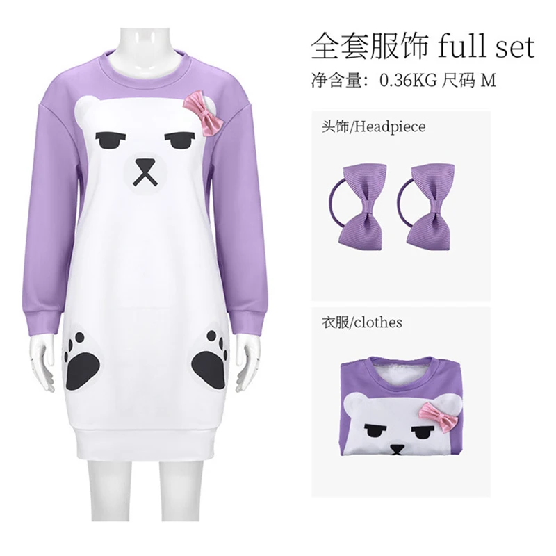 

Kpop Mira Косплей Костюм Охотники Демонов Фиолетовый Медведь Пижамы Игра Женская Мода Толстовка Свитер Пижамы Подарок Takerlama