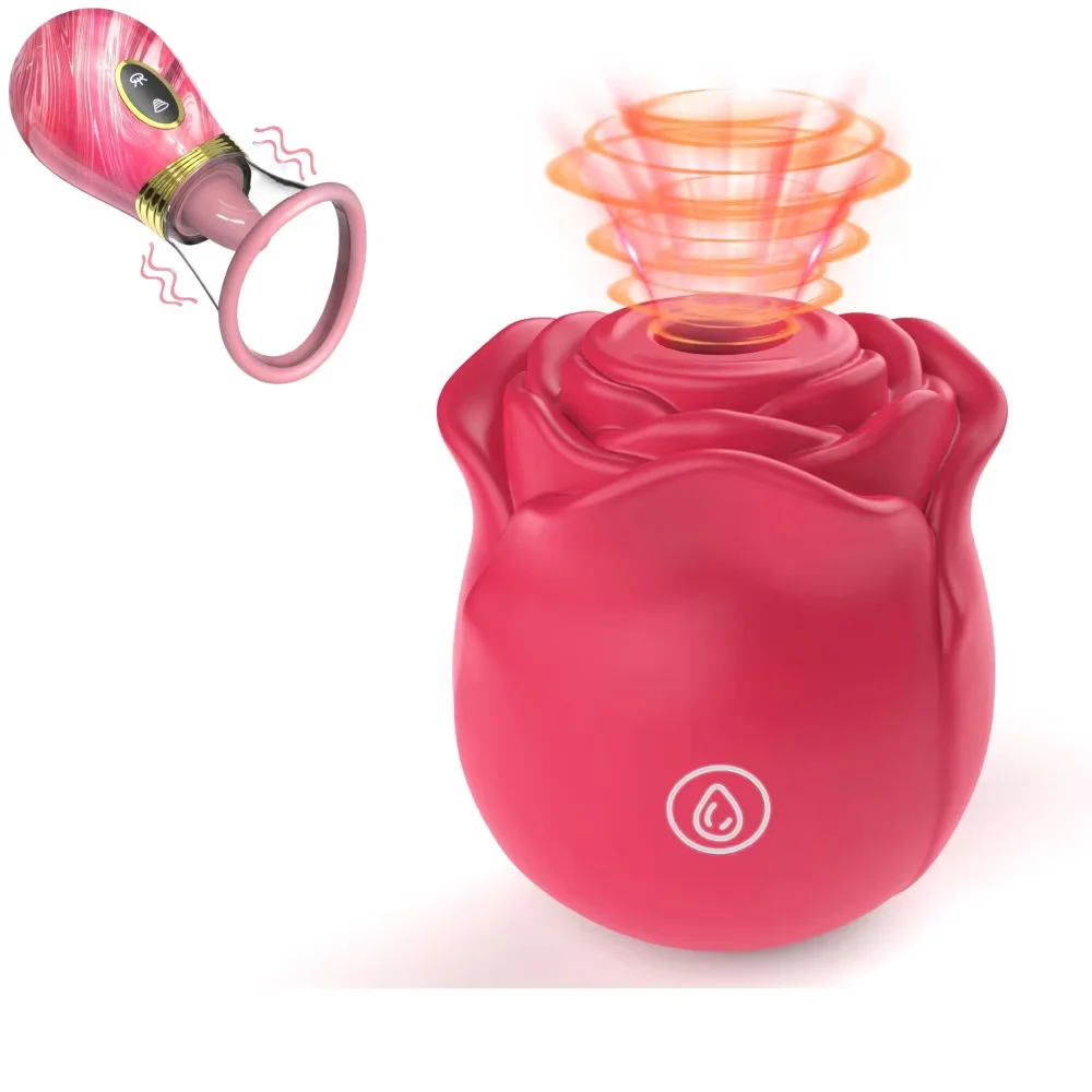 Powerful Vagina Sucking Vibrator Rose Toy for Women with Sucking Vibrating 20Modes Anal  Toy Clitoral GSpot Nipple Vibrator