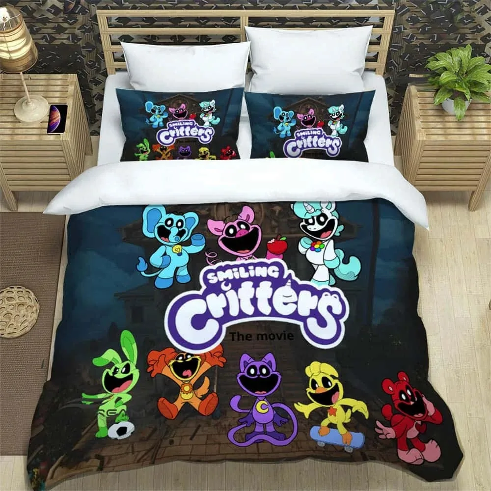 

3D Cartoon S-smiling critters Bedding Sets exquisite bed supplies set duvet cover comforter set bedding set luxury birthday gift