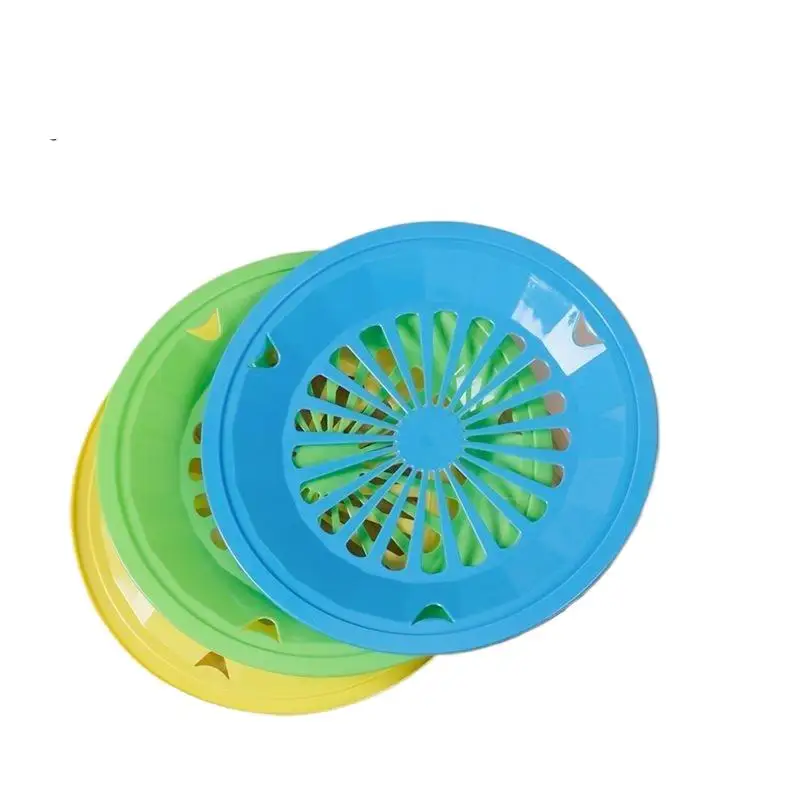 12Pcs Portable 10 Inch Paper Plate Holders Lightweight Plastic Round Snap-On Dispenser for Hiking Camping Picnic Backyard Parti