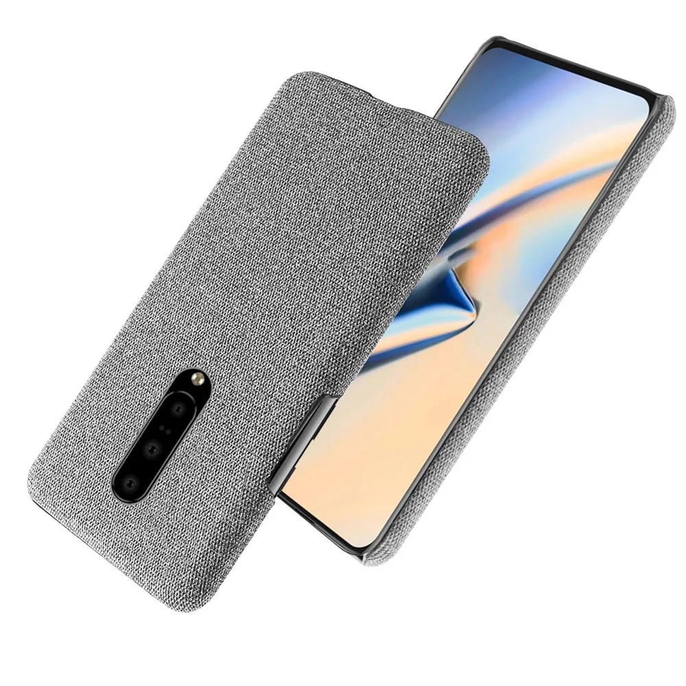 Oneplus 7 Pro Case Luxury Silm Fabric Protection Case Oneplus One Plus 7 7T 8 Pro Cover Coque Funda Bumper Capa Shell Bags
