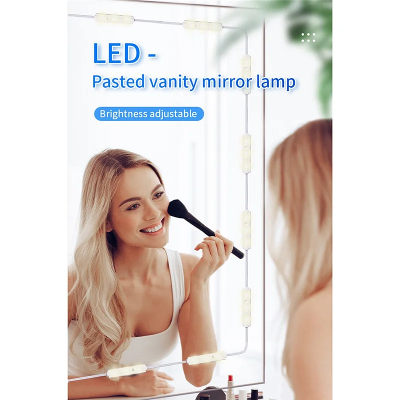 LED Vanity Mirror Lights Dimmable Touch Control Lights Strip, Full Body Mirror & Bathroom Mirror Lighting EU Plug