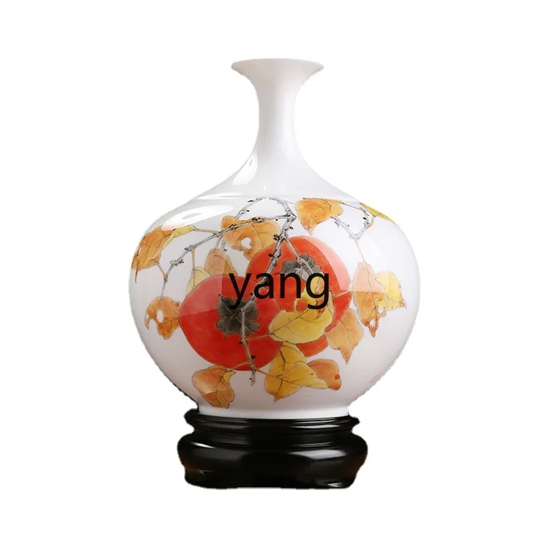 Yjq Ceramic Master Hand Painted Underglaze Vase Decoration Creative Chinese Living Room TV Cabinet