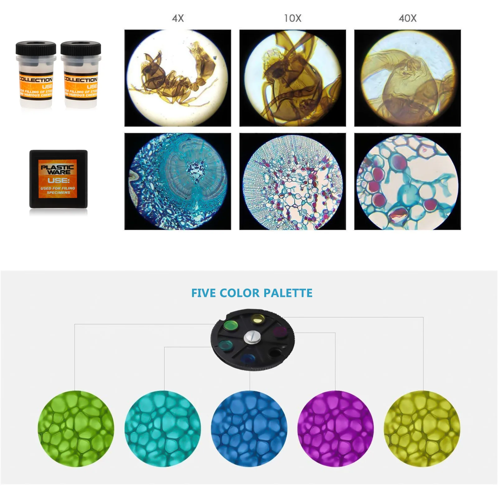 

1 set 1 Set Biological Microscope Student Magnifier Science Educational Tool Early Learning Plaything Observing Insects Plants