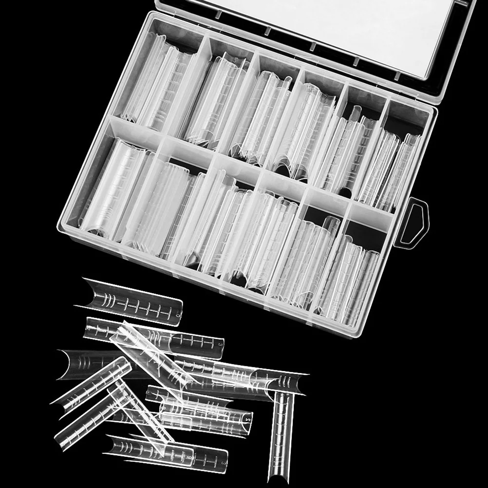 

120Pcs Clear Lengthened Nail Tips Long Fake Nails Full Cover Artificial Fingernails Seamless Press on Nails Manicure Beauty