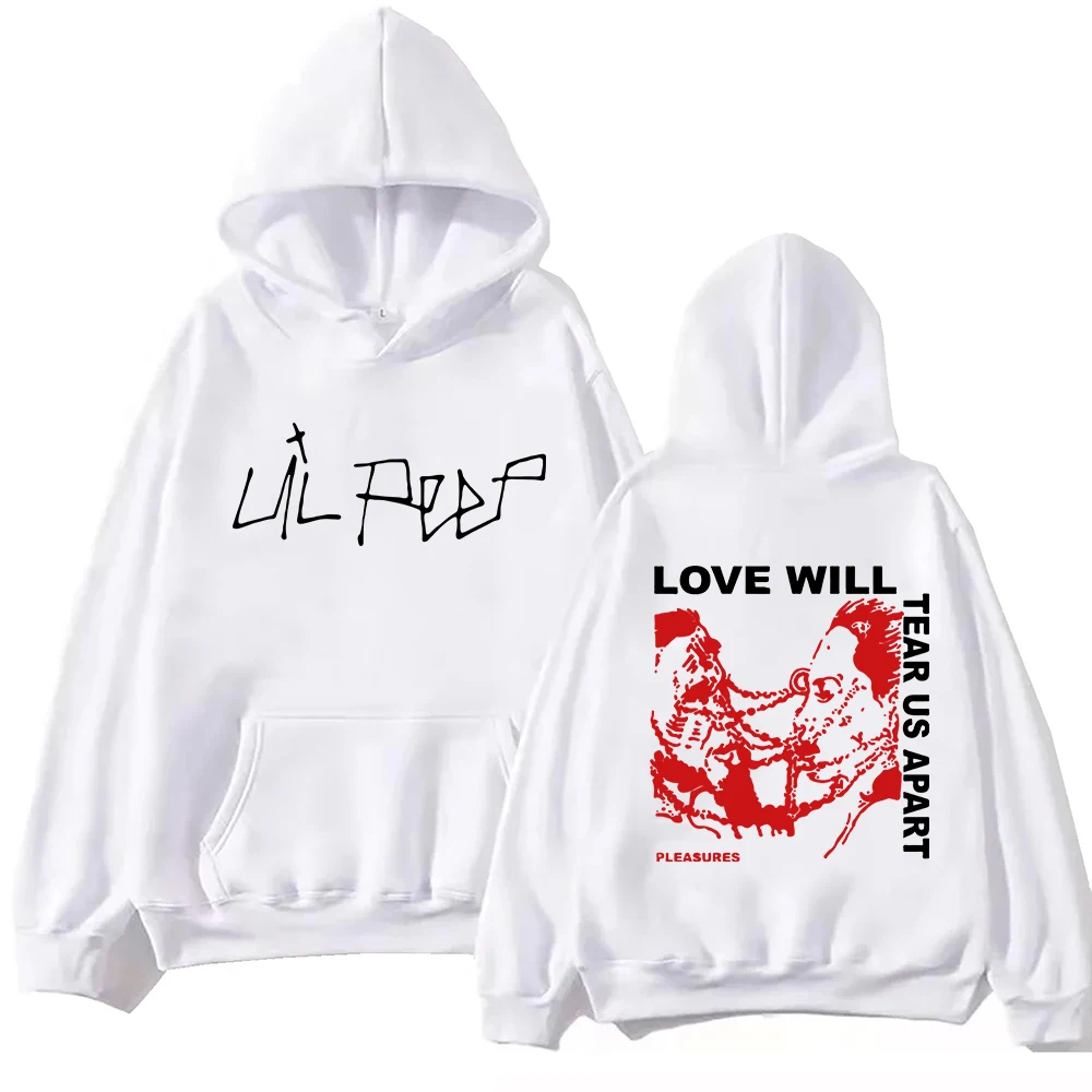 Lil Peep Love Will Tear Us Apart Hoodie Harajuku Hip Hop Round Neck Long Sleeve Oversized Hoodie Fans Gift