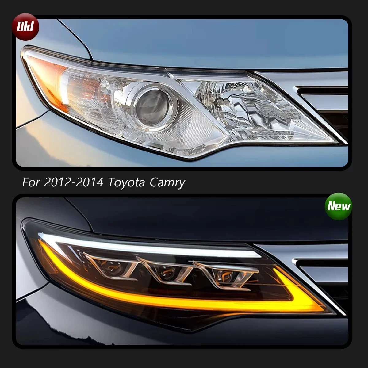 For Toyota Camry US Version 2012-2014 Car Front Lamps Upgrade Dynamic 3 Projector Lens Accessories LED Auto Headlights！！