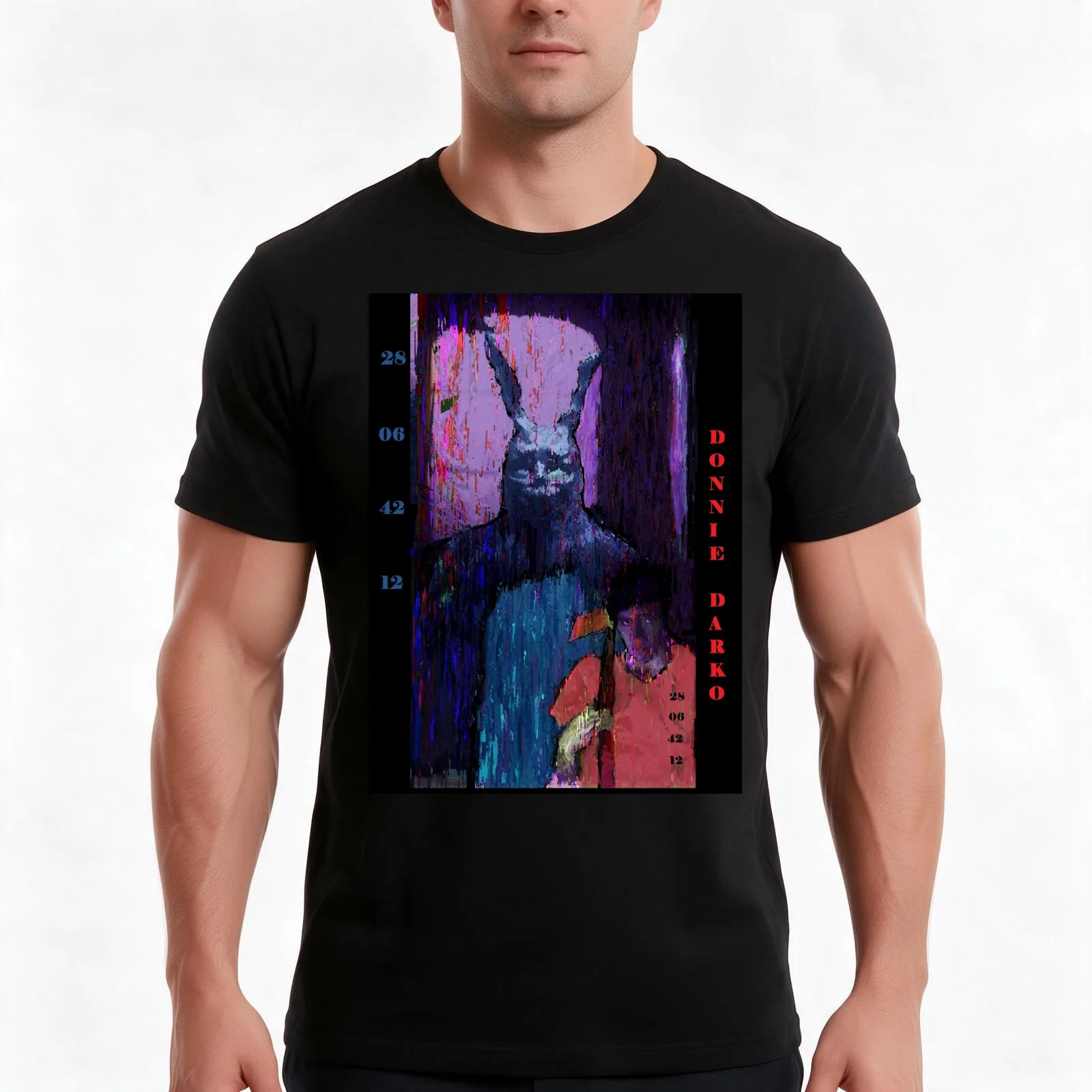 Donnie Darko T-Shirt, Summer Casual Cotton Tee, Oversized Streetwear Tops, Vintage Graphic Print, Loose Fit Short Sleeve