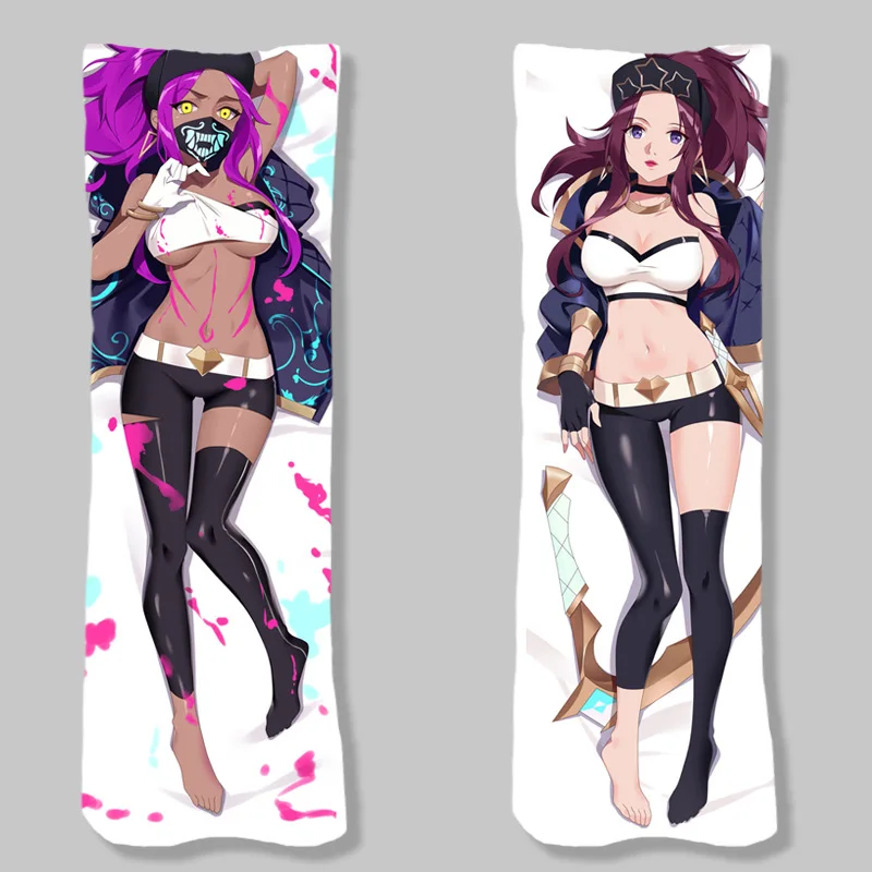 

KDA Akali League of Legends Dakimakura Double Sided Body Pillow Case Cosplay Anime Comforter Cover