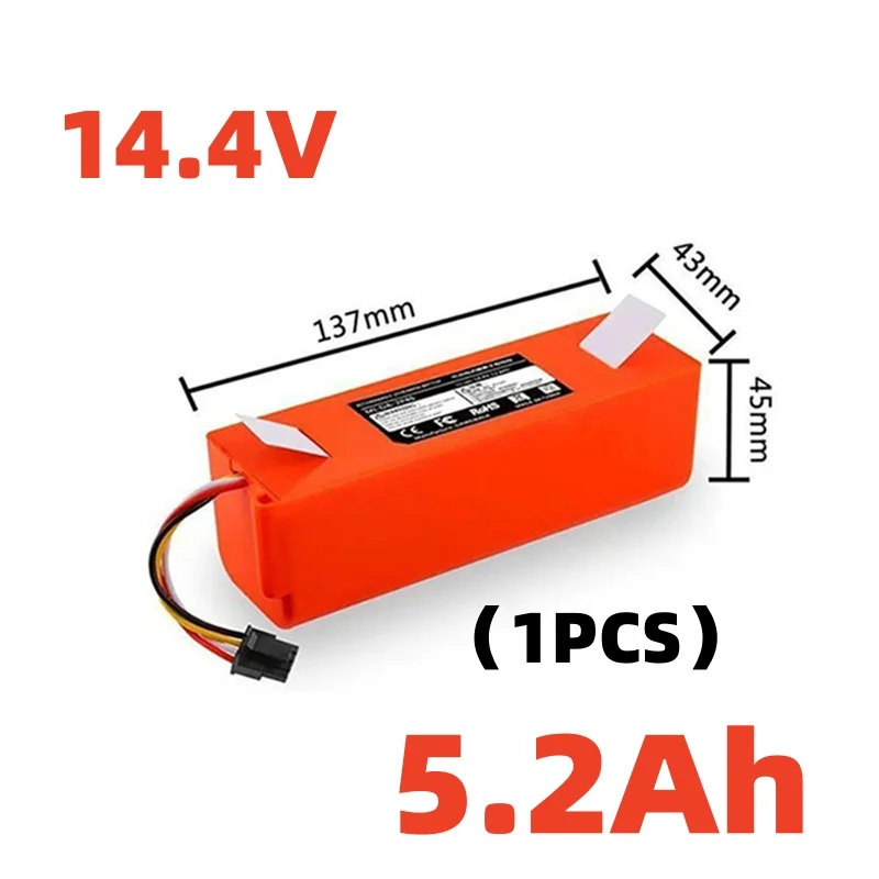 14.4V 12800mAh Vervangende Batterij voor Xiaomi Roborock S55 S60 S65 S50 S51 S5 MAX S6 Robot Stofzuiger