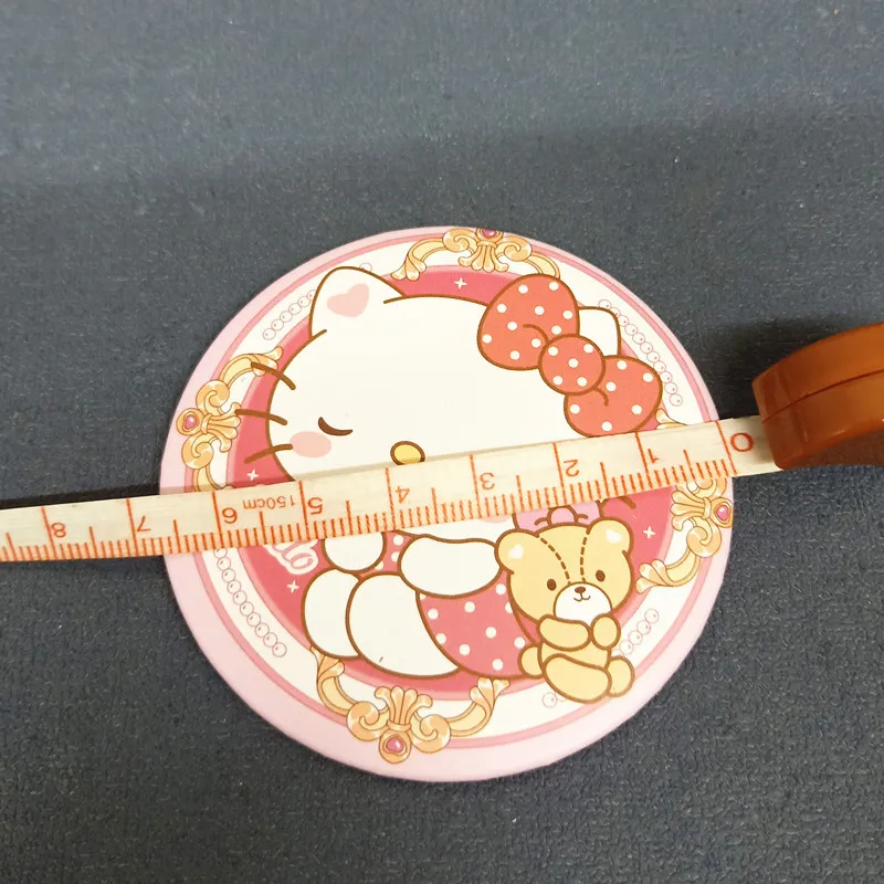 Sanrio-kawaiiラウンドミニメイクミラー、kuromi、My complah、pompompepin、ポータブル、シングル、ガールズギフト、卸売り、36個