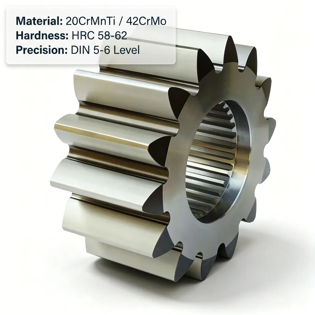 Factory Direct OEM High Precision Forged Steel 42CrMo Reducer Gear for Gearbox Transmission Wear-resistant Inner Spline Gear