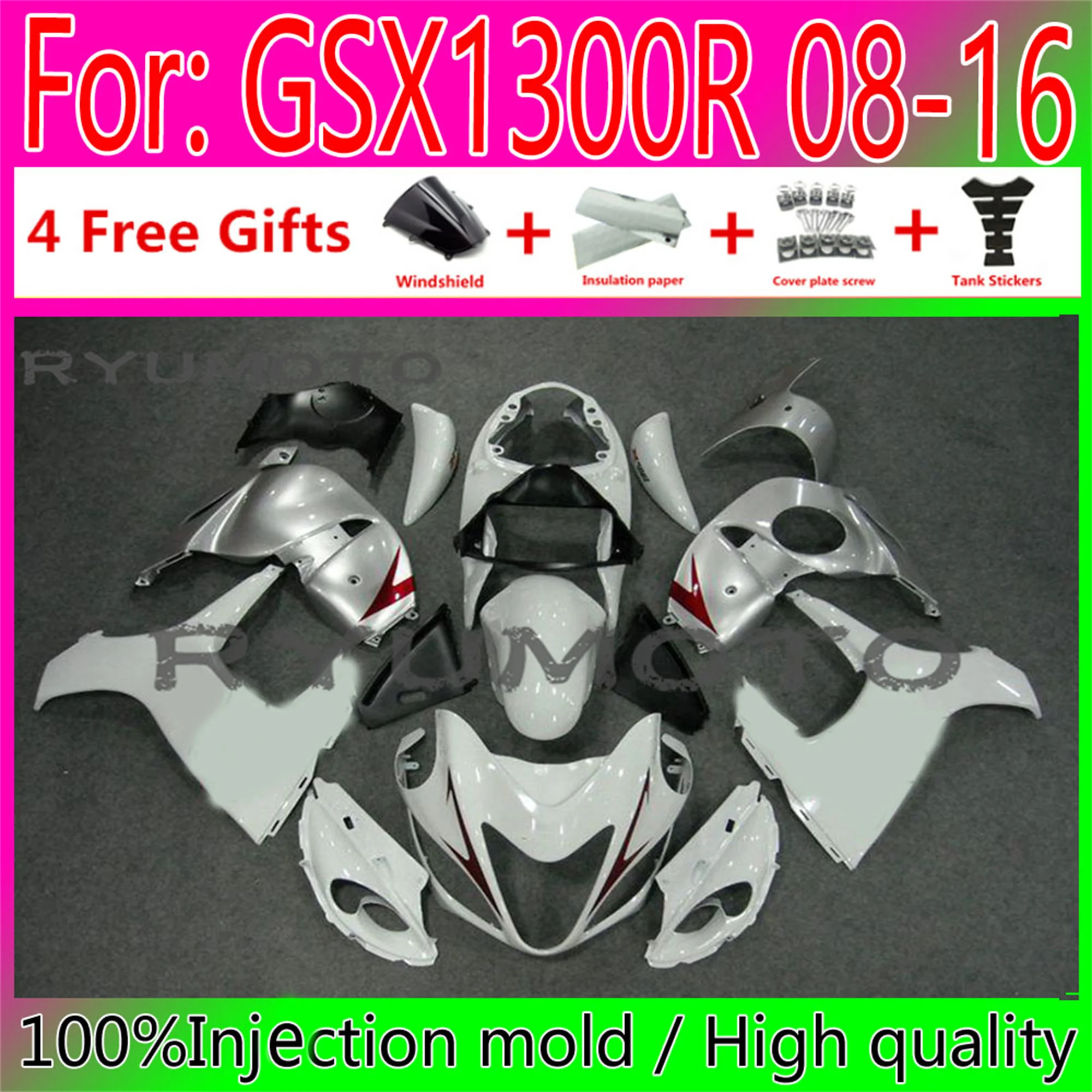 

Motorcycle HAYABUSA Fairings Tank Cover for Suzuki GSXR1300 08 09 10 Bodywork GSX1300R GSXR 1300 2008 2016 ABS Fairing