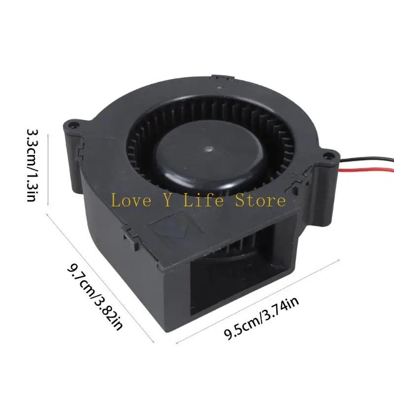 L74C 97x33mm Small Blower 12V 2.4A Double Ball Bearing Fan For Printer Electronics