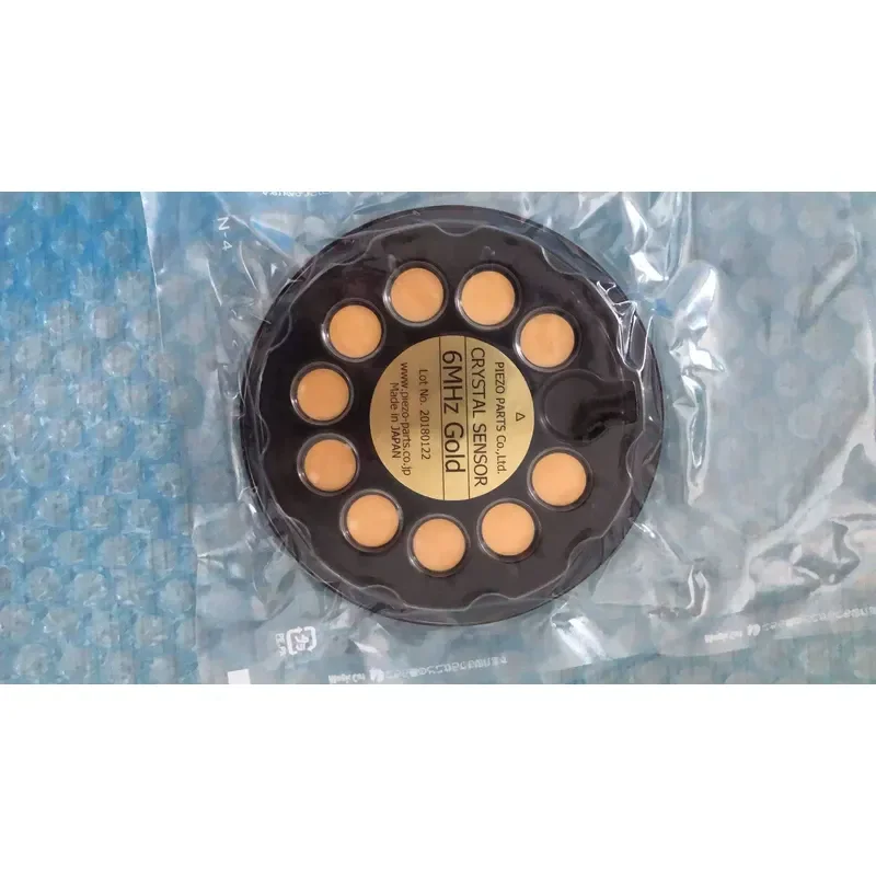 Imported from Japan 6MHz Gold Quartz Crystal Sensor 14mm High Temperature Resistance PVD Film Thickness Monitor Oscillator Wafer