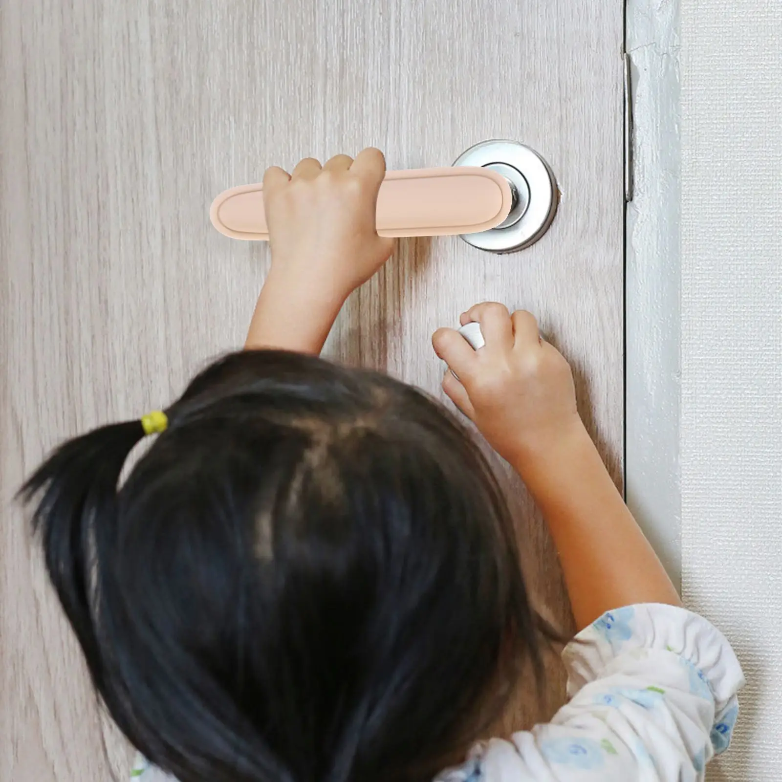

2 Pcs Outlet Covers Baby Proofing Door Handle Handles Silicone Silica Gel Child
