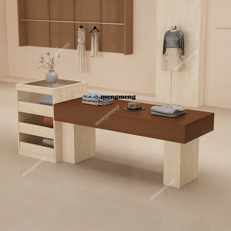 

Storage Clothing Display Stand Bar Counter Jewelry Table Display Stand Business Artificial Board Furniture Presentatie
