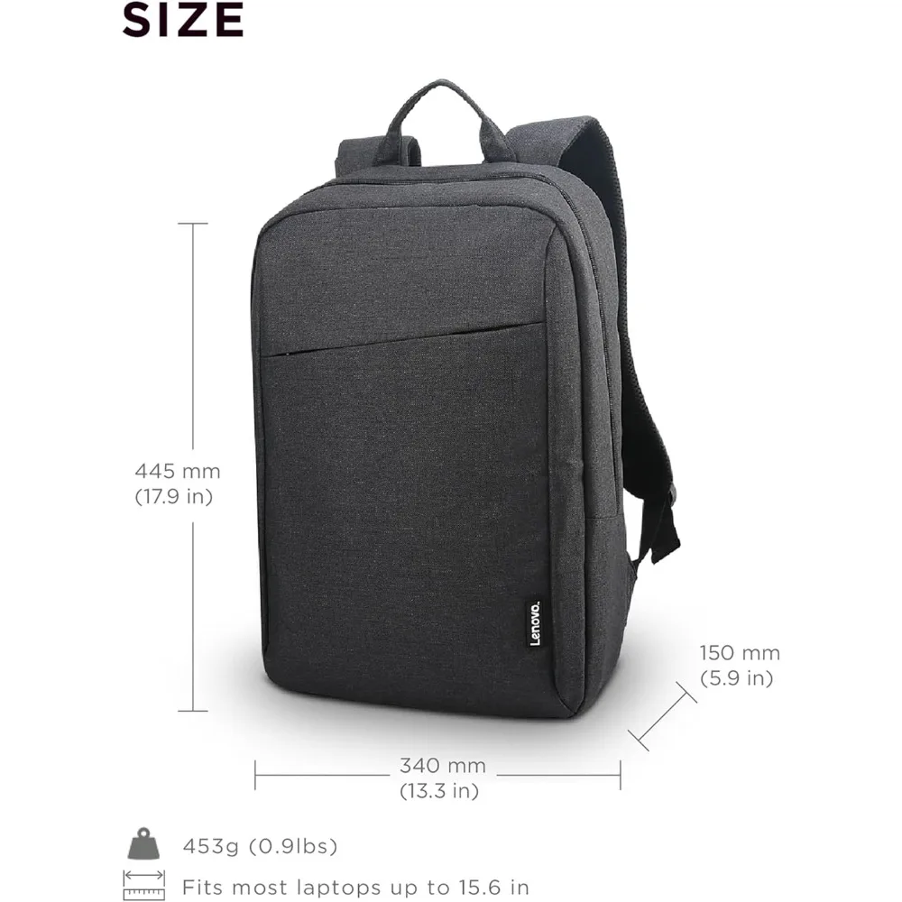 Mochila para Laptop de 15,6 Polegadas, Design Leve e Resistente à Água para Uso em Viagens, Negócios ou Universidade na Cor Preta