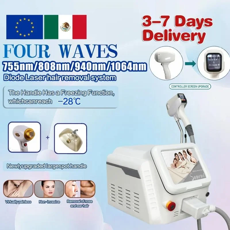 New Diode Laser Hair Removal Depilador Laser Machine Titanium 4 wave Laser 755 808 940 1064 Platinum penetration For Women