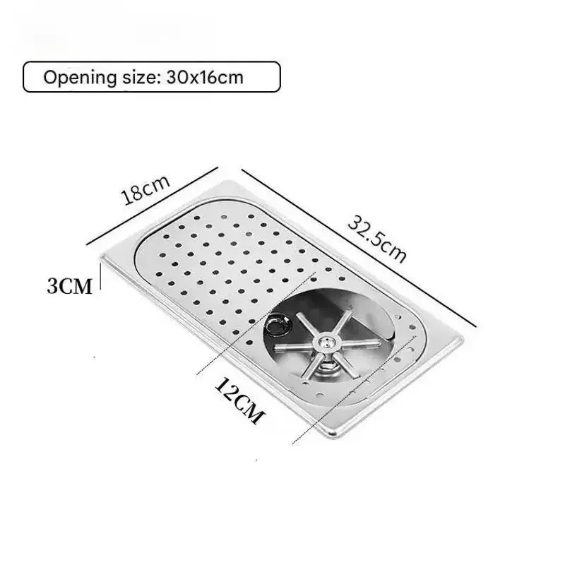 Pitcher Rinser Countertop Bar Glass Rinser Sink,Drain and Drip Tray,Stainless Steel Cup Washer Cleaning Tool for Household