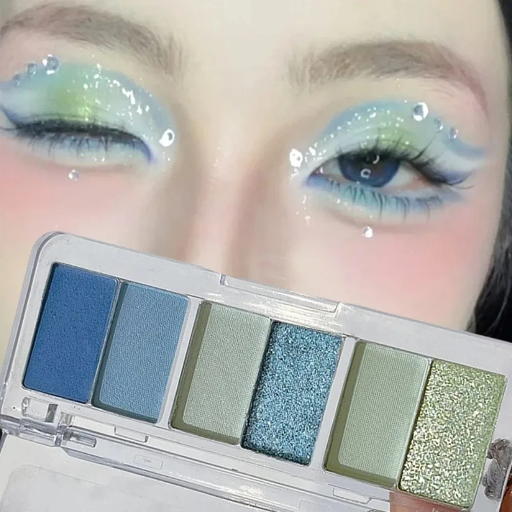 Naturalna Paleta Cieni do Powiek w 6 Kolorach Różowych, Błyszcząca, Mocno Napigmentowana Paleta Cieni do Powiek, Trwała Perłowa Matowa Paleta z Brokatem i Różem