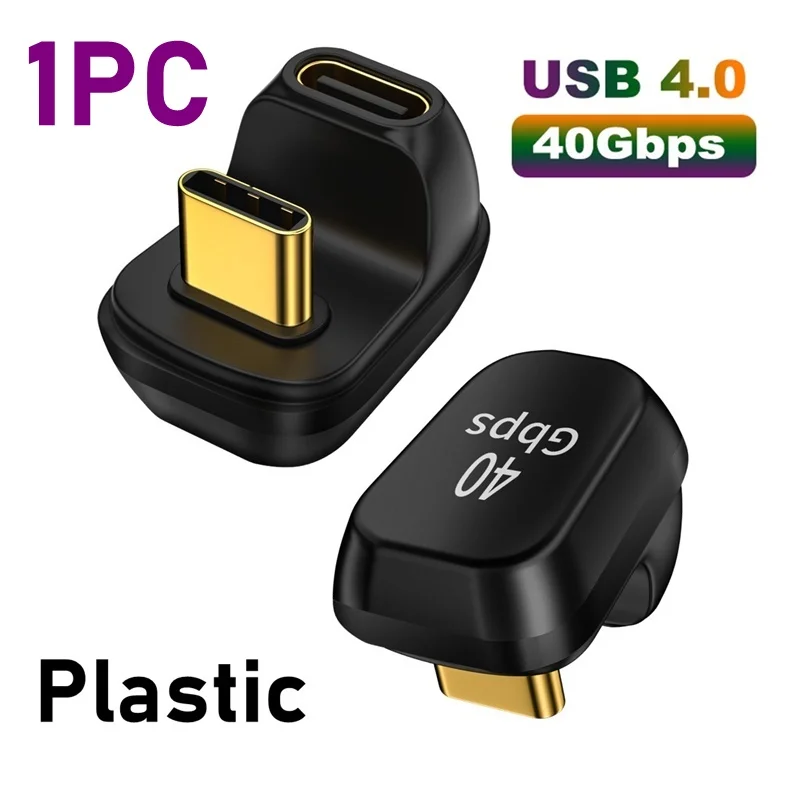USB 4.0 40 Gbps Adapter 90 Graden Haakse Type C Man-vrouw Adapter 100 W Snel Opladen Voor laptops Macbook USB C Adapter