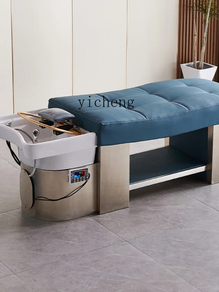 YY High-End Ceramic Basin Stainless Steel Shampoo Chair Water Heater Hair Water Circulation Massage