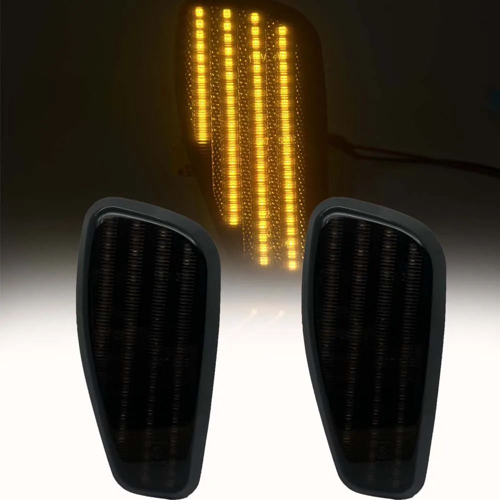 

2PC Normal Amber LED Front Side Marker Light For Jeep Renegade BU 2015-2021 Turn Signal Lamp Conversion Kit Canbus No Error