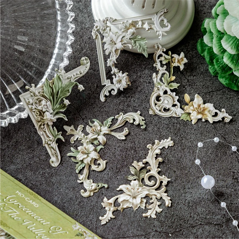 20 Pcs Vintage Hollow Relief Corner Stickers Pack Decorative Scrapbooking Diary Album Hand Made Junk Journal Supplies
