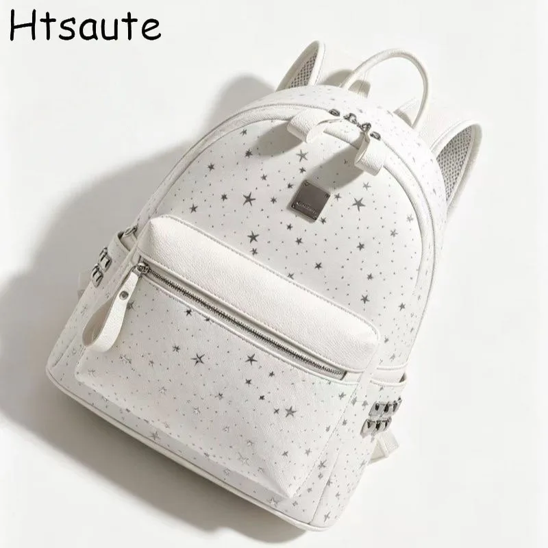 Women PU Leather Backpacks High-Quality School Bag Travel Female Shopper Shoulder Satchel Rucksack Commuter Top-handle bolasa