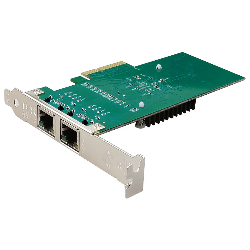 DIEWU RJ45 Lan Network Gigabit 10/100/1000Mbps 1G 82576 PCIe 4x Server Mini Lan Card