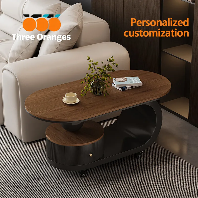 Light luxury rock slab sofa removable side few small apartment living room home coffee table advanced sense