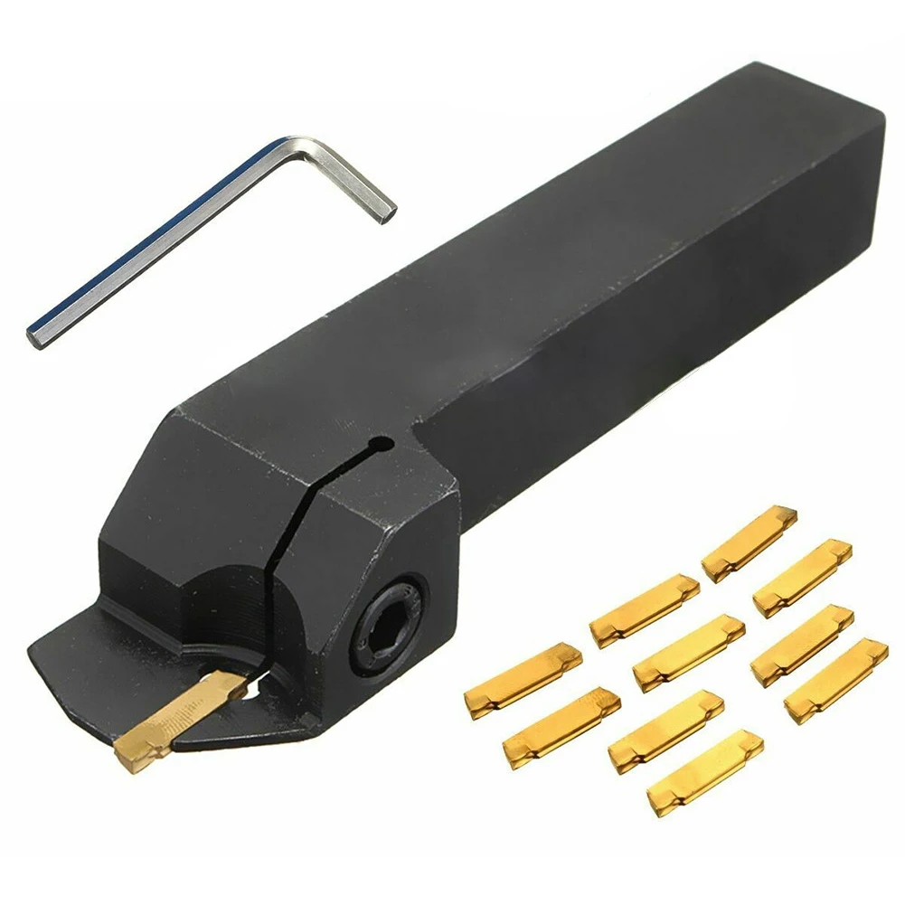 

The Essential Machinist's Toolkit Featuring Ten MPCMGM Insert Blades And A Sturdy Holding Device For Your Needs