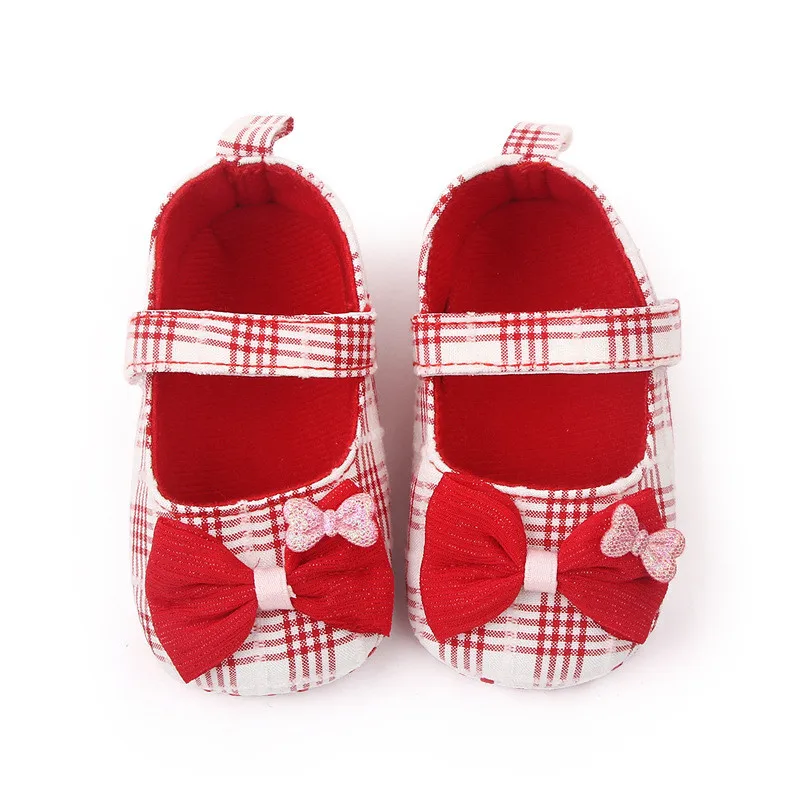 2022 Baby Shoes New Spring Autumn Toddler Girls Cotton Crib Shoes Cute Bowknot Infant Soft Bottom First Walkers 0-18M