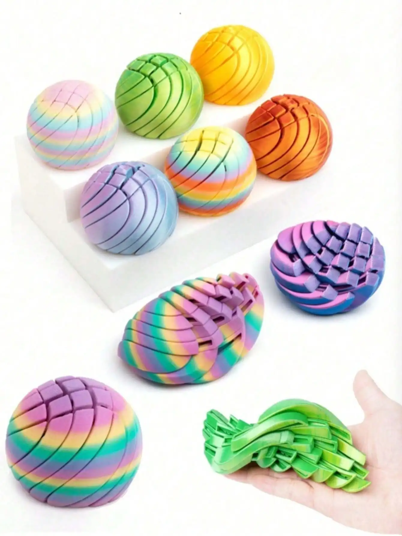 

This 3D Spherical Transformable Stress Relief Toy Features A Smooth And Stretchable 3D Structure, Making It A Creative And Portable Fidget Toy. Designed With Dual Visual And Tactile Stress Relief,