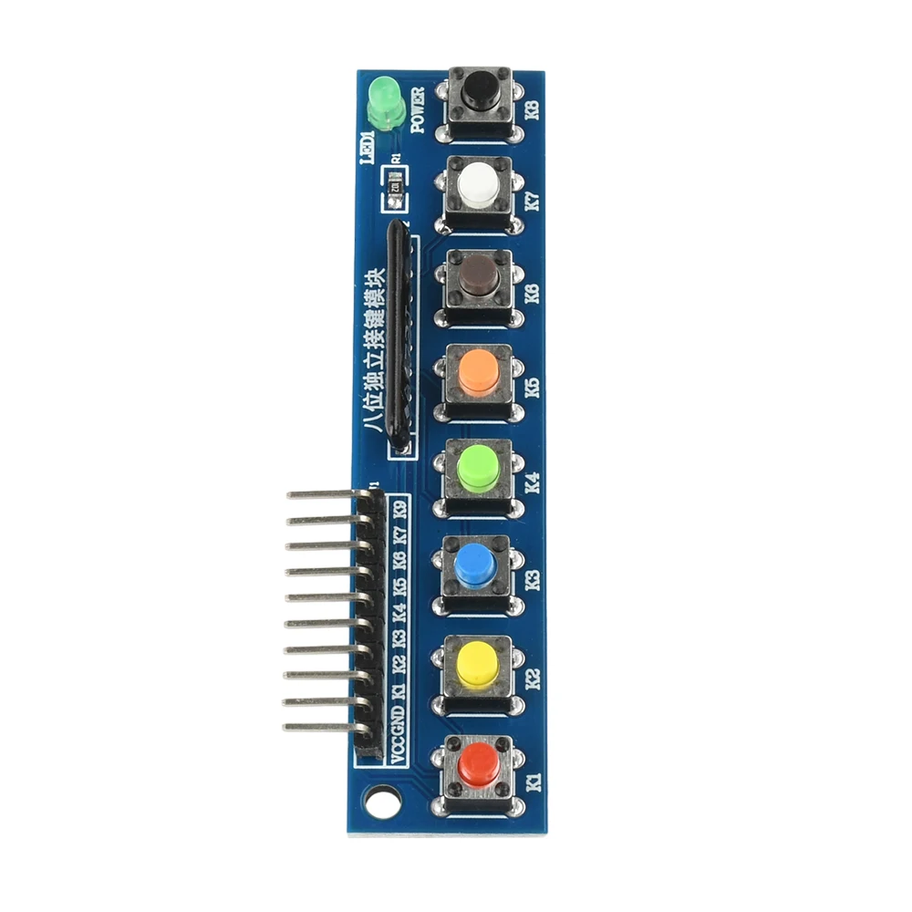 8 وحدة زر مفتاح مستقلة تعمل باللمس 8 بت وحدة لوحة المفاتيح مع وحدة لوحة المفاتيح مؤشر LED لاردوينو لراسبيري بي