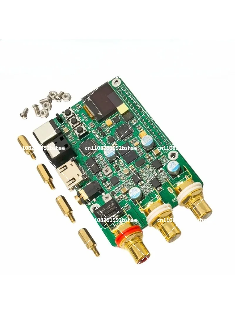 DAC Audio Decoder Board ES9038Q2M Coaxial Fiber I2S Analog 768K 32Bit DSD512 for 3B+4B