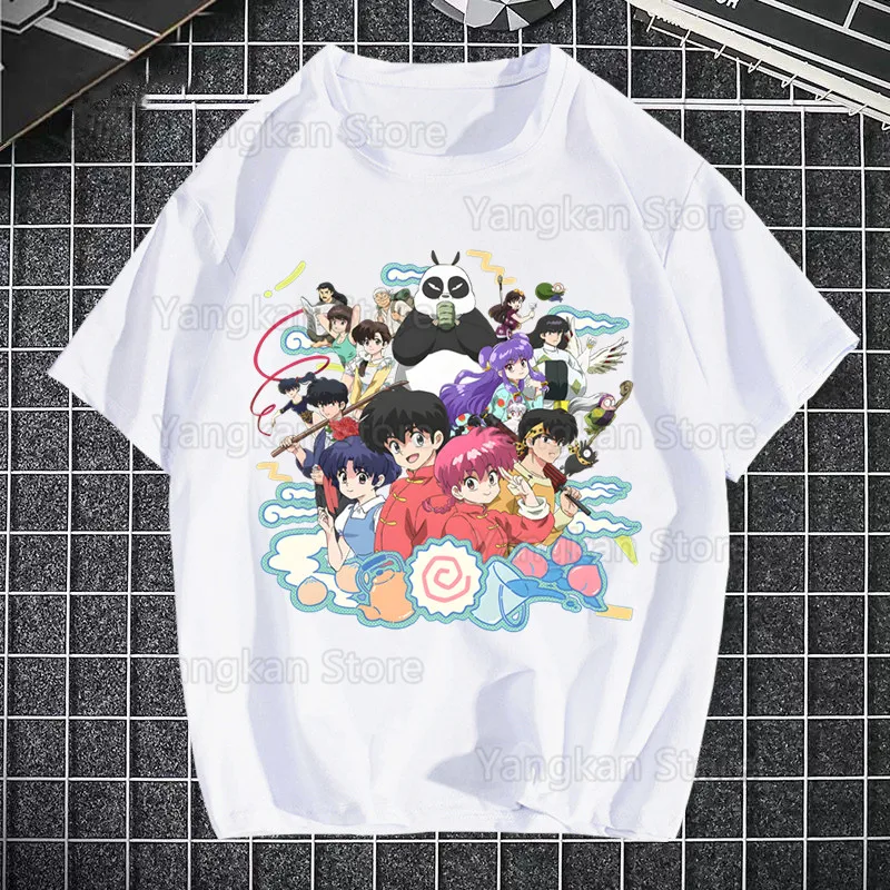 

Футболки Ranma 12, летние мужские/женские футболки в стиле хип-хоп с забавным принтом, футболка с коротким рукавом, топ