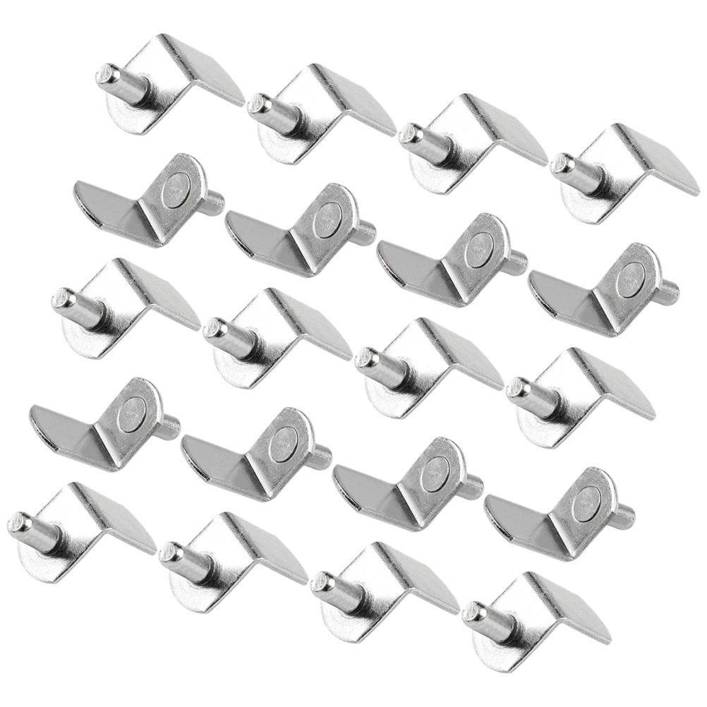 20 Pezzi Supporti per Mensole in Metallo Resistenti alla Ruggine per Mobili in Legno e Vetro