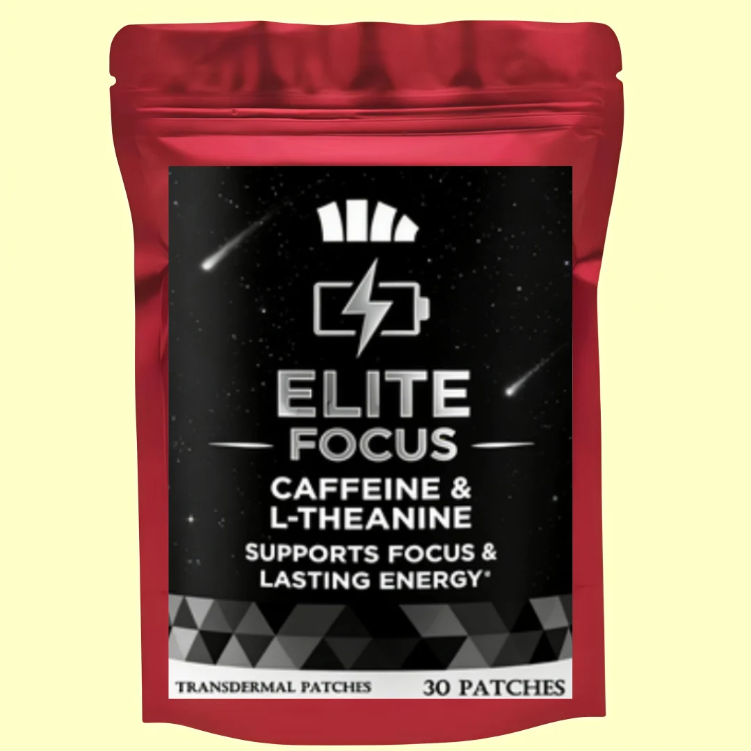 Brain Booster Focused Energy Transdermal Patches (30 Patches) – L-Theanine for Focus & Performance Support