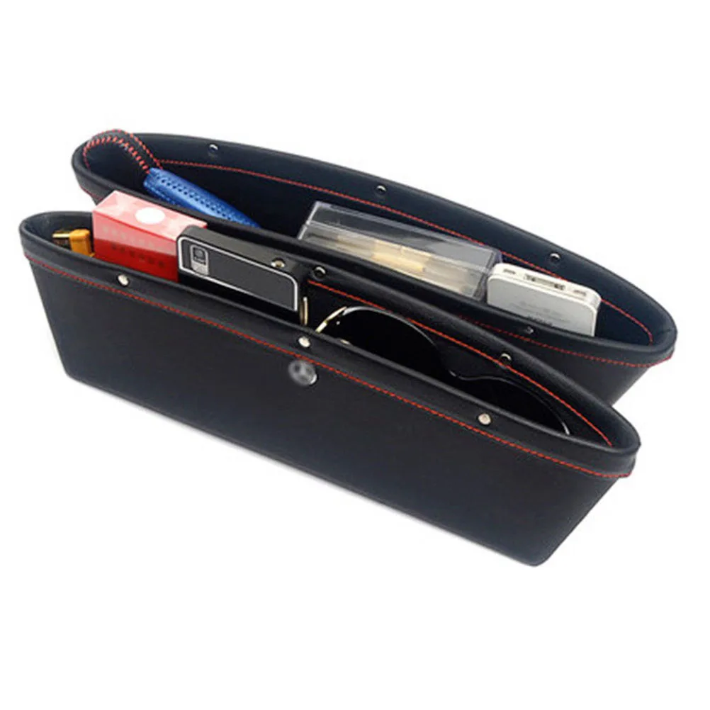 

Car Seat Filler Organizer Pocket Premium Synthetic Durable Thick Storage Bin For Phone Sunglasses Pens Beige Auto