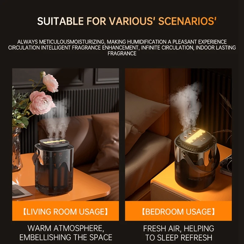 3L Wireless Humidifie Three Nozzle Air Humidifier Essential Diffuser USB Air Diffuser Mist Maker