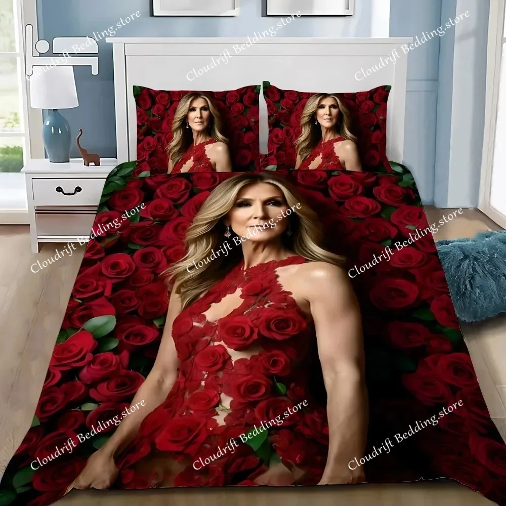 

Cute Celine-D-dion Bedding Sets Exquisite Bed Supplies Set Duvet Cover Bed Comforter Set Bedding Set Luxury Birthday Gift