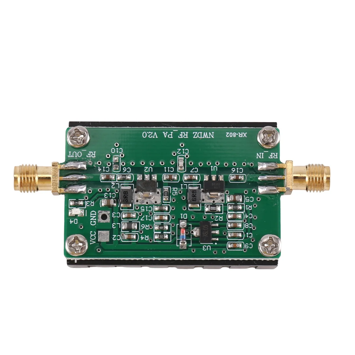 N16R 2MHZ-700MHZ RF Power Amplifier 20DB 3W Low Noise Broadband RF Power Amplification Module for HF VHF UHF FM