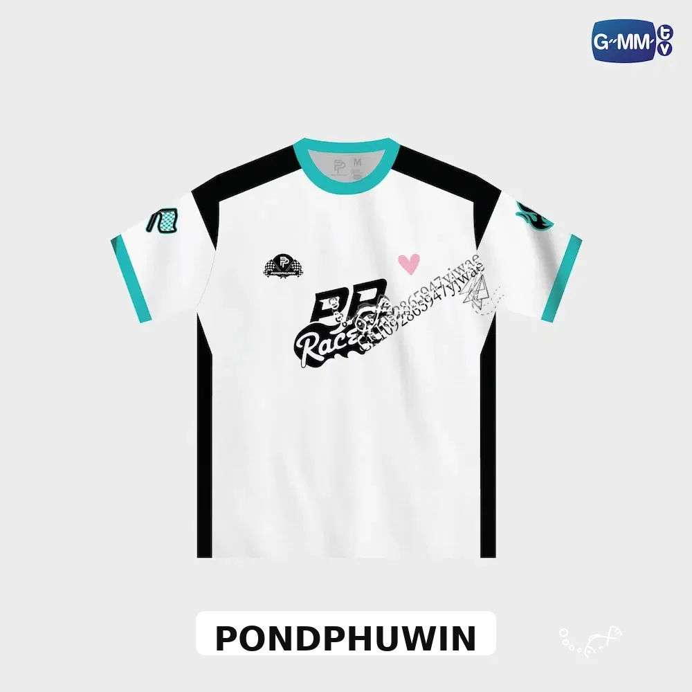 GMMTV LOVE OUT LOUD FAN FEST 2026 :Heart Race Event 12-Couple Jersey Pond Phuwin Gemini Fourth T-Shirts Unisex Beach T-Shirt