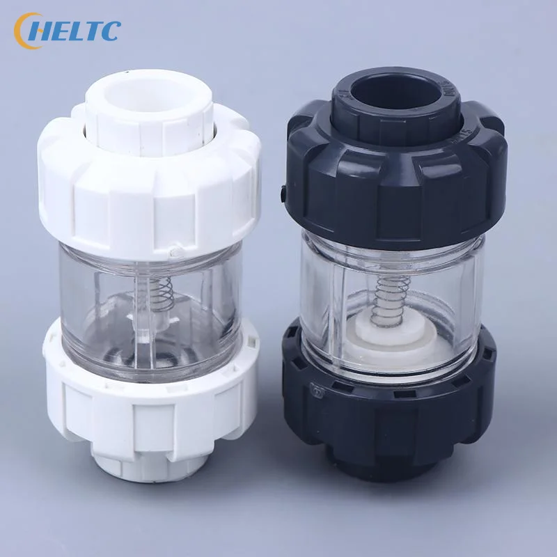 1 шт. ПВХ-U обратные клапаны для аквариума, анти-сифоновый обратный клапан для подъема аквариума 20/25/32 мм, прозрачный